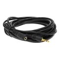 5 Meter Audio Extension Cable 3.5mm Jack Male to Female AUX Cable 3.5 mm Audio Extender Cord for Computer Phones Amplifier Black Size 5m. 