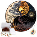 Black And White Dragon Gather Honey Wooden Jigsaw Puzzle For Adults Kids Christmas Gifts Educational Games Toys Wooden Puzzles MuXiaRe. 