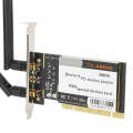 300Mbps Wireless Card PCI Desktop Adapter 802.11b/g/n WiFi Network + 2 Antennas AR9223. 