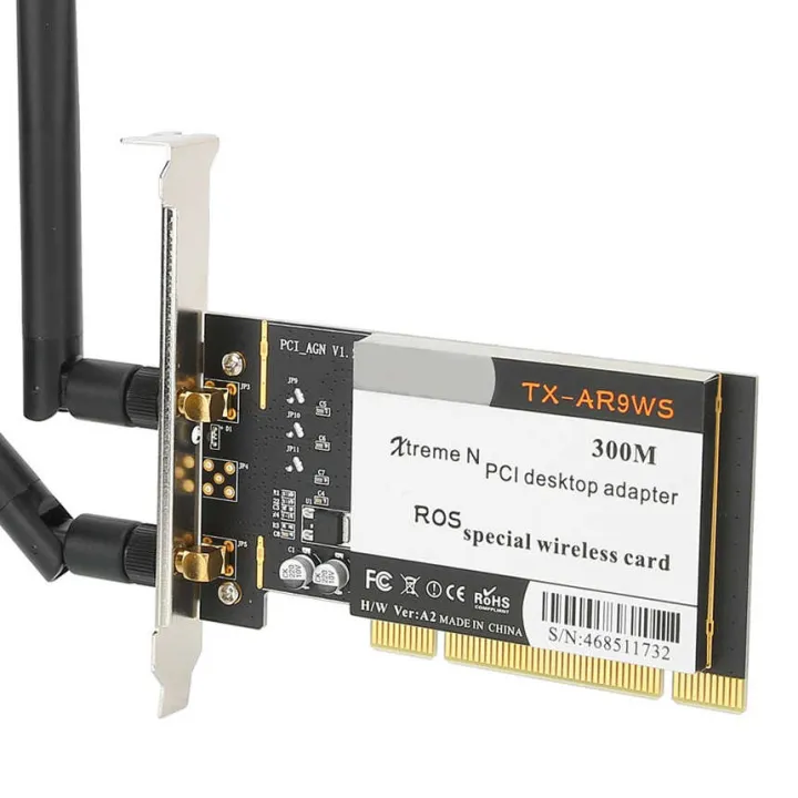 300Mbps%20Wireless%20Card%20PCI%20Desktop%20Adapter%20802.11b/g/n%20WiFi%20Network%20+%202%20Antennas%20AR9223%20-%20Image%204