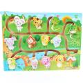 Wooden Montessori Kids Early Learning Slide Labyrinth Puzzle 12 Symbolic  Body Matching Preschool Maze Educational Toys. 