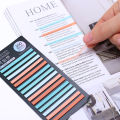 300Pcs/Set 8 Styles Very Thin Long Strip Index Stickers Universal PET Sticker Fluorescent Transparent Thin Strip Index Stickers Reusable Marker With Key Bookmark. 