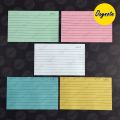 OXYNOTE 3x5 inch Ruled Index Flashcards - 50 Cards - Suitable for Exam Preparation, Cheat Sheets, Short Notes, Syllabus Revision (Both Side Ruled Card). 
