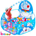 Ball House for Kids with Free 20 Pcs Plastic Balls - Doraemon Design Playhouse.