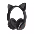 STN-28 Over-Ear Music Headset Glowing Cat Ear Headphones Foldable Wireless BT5.0 Earphone with Mic AUX IN TF Card MP3 Player Colorful LED Lights for PC Laptop Computer Mobile Phone-Multicolor. 
