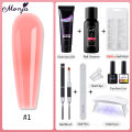 【The Edge of Beauty】New Monja Nail Art Extenion Nail Kit Glitter Poly UV Builder Gel Nail Tip Color Nail Tip French Nail Tip Form DIY Makeup Tool et.