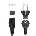 EU IEC-C5 Power Cable Cord 1m 2 Prong Clover Leaf Mains Cable Charger for Laptop Notebook Charger Adapter. 