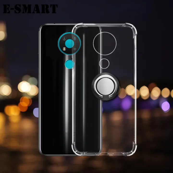 Phone%20Case%20Nokia%203.4%20Back%20Cover%20Soft%20Clear%20Transparent%20Airbag%20Protection%20Shockproof%20Car%20Magnetic%20Bracket%20Ring%20Caese%20For%20Nokia%203.4%20Back%20Cover%20-%20Image%202