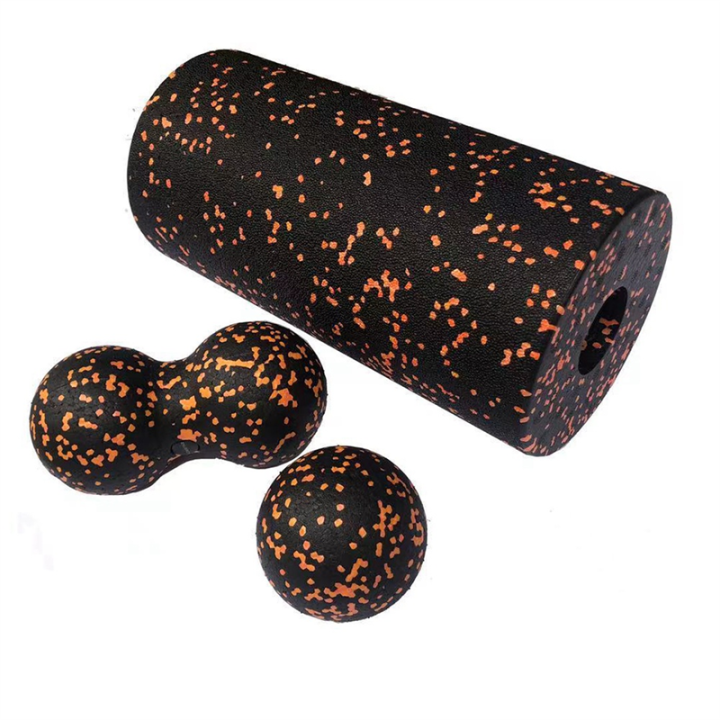 3PCS Yoga Roller Massage Peanut Ball Set EPP Fitness Foam Column for Back Pain Deep Tissue Stretching Muscle Relax Well-Made D