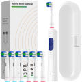 Smart Rotating Electric Toothbrush, Round Head Rechargeable Rotation Electric Toothbrushes Compatible with Oral B Brush Heads.