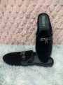 MARVEL FASHIONS NEW Fashionable Velvet Half Shoe For Men Black.