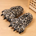 Men's indoor Leopard slippers funny winter furry Floor shoes for boys Fluffy slippers unisex house slippers man Women footwear. 