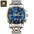 "Olevs 2858 Stainless Steel Chronograph Wrist Watch For Men. 