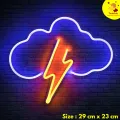 Thunder Storm Designed so Attractive Neon LED Light for Gifts, Night Light, Gaming Room, Kids Bedroom, Living Room, Wall Decor, Home Decoration Purpose with USB Plug in or Battery system Light. 