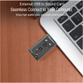 External USB to Sound Card Converter Adapter 7.1 Sound Card for Windows XP/2000/Vista/7 3D USB Audio Adapter for PC and Laptop. 