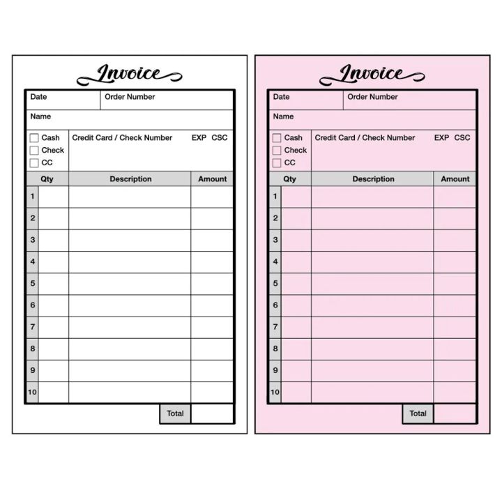 Handheld 2-Part Carbonless, Invoice Form,3.7x5.1 , Order Forms for ...
