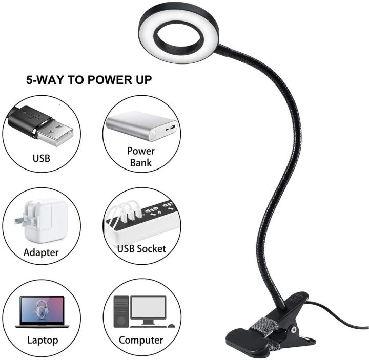 Clip%20on%20Light%20Reading%20Lights%20Clamp%20Light%20with%20USB%20LED%20Desk%20Lamp%20Flexible%20Night%20Light%20for%20Reading/Bed%20Headboard%20Headbaord%20Light%20-%20Image%202
