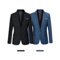 【Best value】 Blue Men Blazers Work Office 2022 Men Tuxedos For Formal Occasions Pockets Coat Blazers Male Men's Business Slim Blazers.