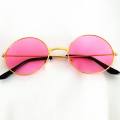 Aesthetic Pink Lens Eyewear Statement Round Sunglasses for Streetwear & Casual Fashion.