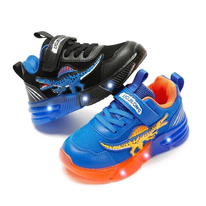 EXDINO%20Little%20Kids%20Spring%20Autumn%20LED%20Spinosaurus%20Light%20Up%20Shoes%20Children's%20Dinosaur%20Boys%20Flashing%20Outdoor%20Casual%20Sports%20Sneakers%20-%20Image%204
