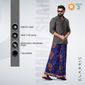 Amanat Shah Lungi Modhumoti 5 Hand Linen Multicolor Print & Batik Lungi for Men. 