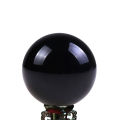 Migeet 40mm Natural Black Obsidian Crystal Ball Healing Stone Home Office Ornament Holiday Gift. 