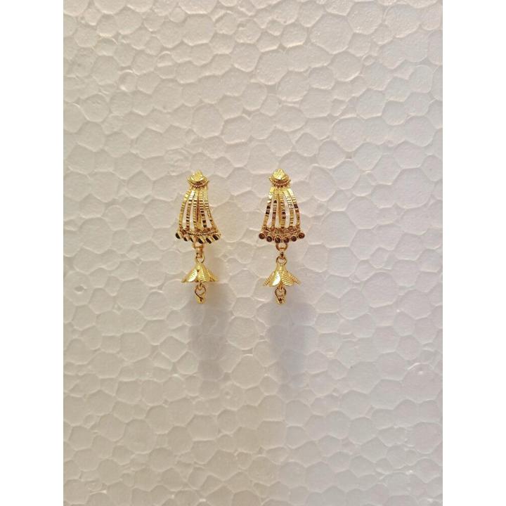Gold plated earrings for women-E8 - Ear Ring - কানের দুল - Earrings For Girls