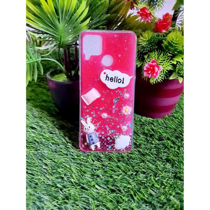 Realme C12 C15 C25 NARZO 20 Card Girls Stylish Soft Bake Cover Hello Kitty Luxury Silicone Phone Case For Realme C12 Back Cover - Phone Back Cover - Phone - Camera