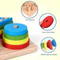 Baby Brain Development Toys Montessori Match Toy Geometric Sorting Board Wooden Blocks Kids Educational Toys Building Blocks. 