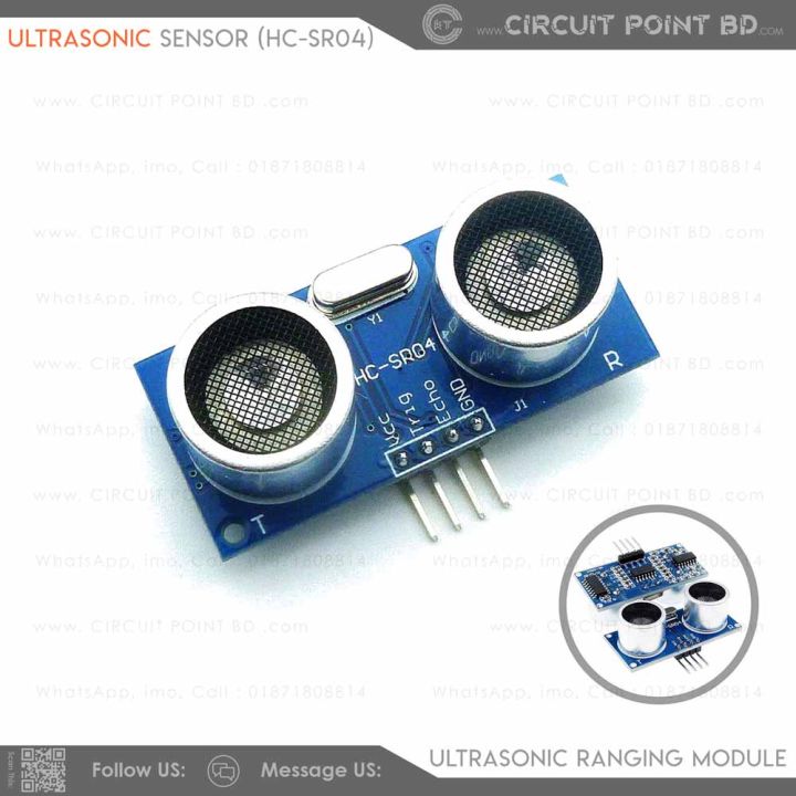 Ultrasonic Sonar Sensor HC-SR04 - Wave Detector Ranging/Distance Module for arduino and DIY Electronics Project.