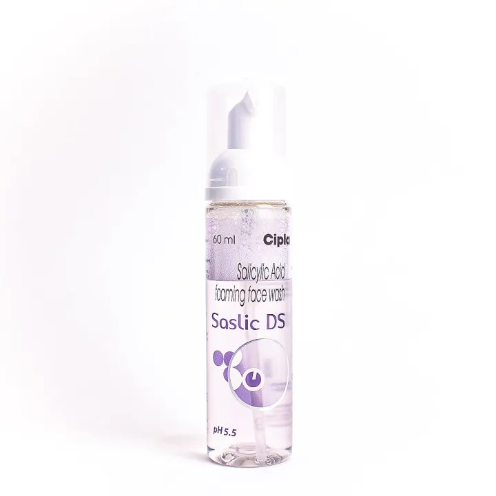 Cipla%20Saslic%20DS%20Foaming%20Face%20Wash%20%7C%202%25%20Salicylic%20Acid%20%7C%20Acne%20Prevention%20%7C%20Pore%20Unclogging%20Formula%20for%20Clear%20Skin%20%7C%2060ml%20-%20Image%202