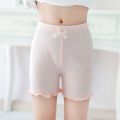 New Girls Shorts Modal Princess Bow Ruffle Children Saft Short Pants Soft Candy Color Boxer Short Leggings Kids Clothing.