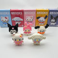 Sanrio Hello Kitty Building Blocks Melody Cinnamoroll Kuromi Mini Action Figures Blocks Assemble Toys Bricks Kids Birthday Gifts MuXiaRe. 