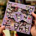 100Pcs Sanrio Kuromi Melody Cinnamoroll PET Transparent Waterproof Sticker Cartoon DIY Stationery Cup Hand Ledger Sticker Set. 