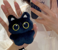 New Hand-made Big-eyed Black Cat Plush Doll, Pendant, Bag Hanging Ornaments.