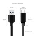 USB3.2 10Gbps Cable USB Type A to USB C 3.2 Gen2 Cable Data Transfer USB C SSD Hard Disk Cable 3A 60W QC 3.0 Fast Charging.
