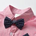 Baby Kids Boys Outfit Clothes Striped Flower Bow Tie Gentleman Suit. 