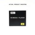 Mini 4K Blu-ray HD Media Player Support Horizontal and Vertical Screen TV Projector U Disk SD Card PPT Car Home AD Video Player. 