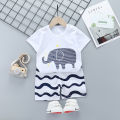 Children's short sleeve suit cotton girl new summer dress boy t-shirt shorts baby korean half sleeve children's clothes wholesale. 