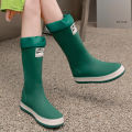 Rain Boots Women's Fashion Outerwear Soft Bottom Waterproof New Rubber Shoes Kitchen Anti-Slip Knee-High Rain Boots Labor Protection Wear-Resistant Rain Shoes. 