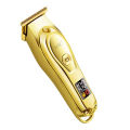 HTC AT-176 Fully Golden Metal Body Rechargeable Hair Clipper. 