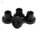 4 Pcs Anti Skid Tip Rubber Crutch Tips Grain Stick Pad Black. 