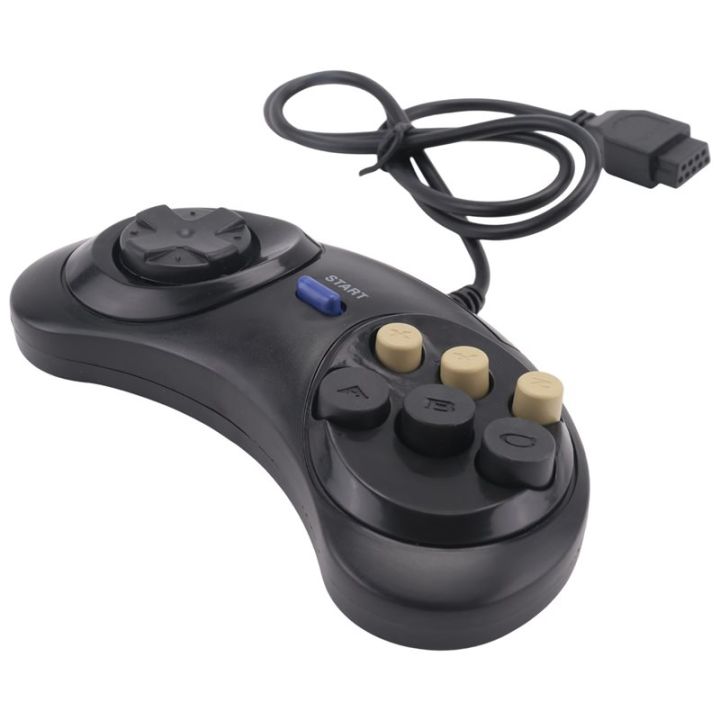 Classic Retro 6 Buttons Wired Handle Game Controller Gamepad Joystick ...