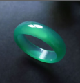 【happy one】100% Natural green jade agate rings for women men jade ring green white jade jewelry tail ring-One size fits all. 