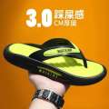 Men's herringbone slippers, summer outdoor thick trend, fashionable new beach men's shoes, soft sole clip feet, couple sandals.