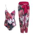 2024 New Split Decoration Quick drying Printing Sexy Sunscreen Beach Advanced Swimming Suit for Women.