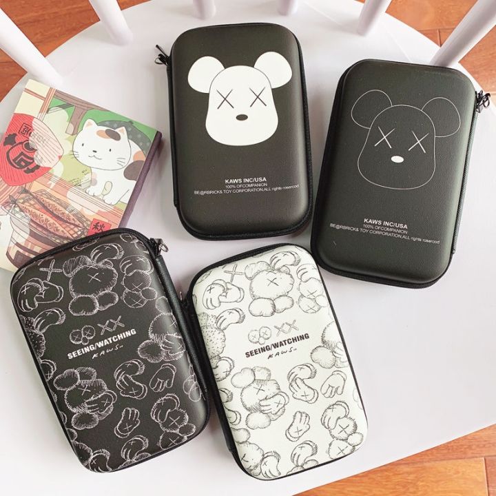 Cute Kaws Portable Power Bank Bag, External Battery Carrying