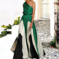 Banquet Dress Contrast Color Gorgeous Women Dress. 