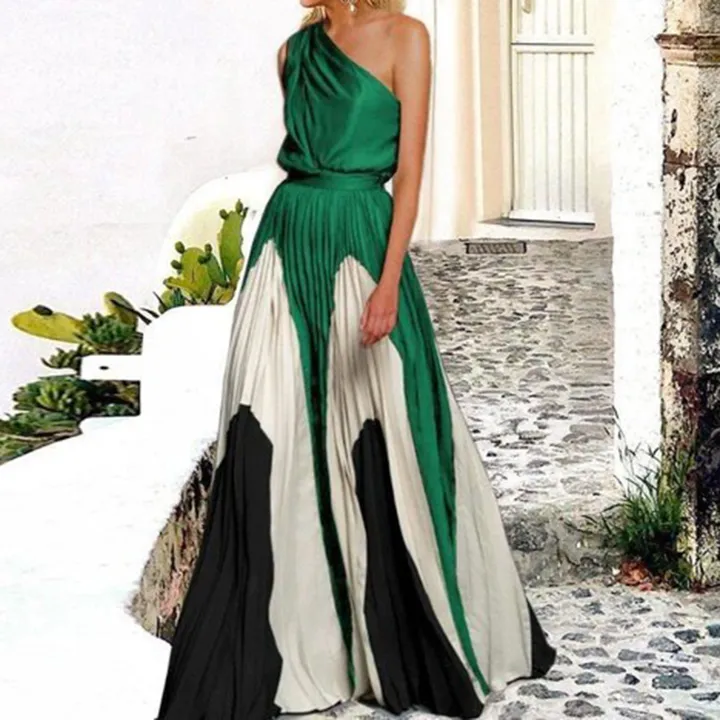 Banquet%20Dress%20Contrast%20Color%20Gorgeous%20Women%20Dress%20-%20Image%203