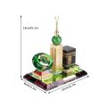 Miniature Figurines Garden Ramadan Crafts Muslim Kaaba Clock Tower Model Islamic Architecture Handicrafts Home Desktop Decor - Clock.